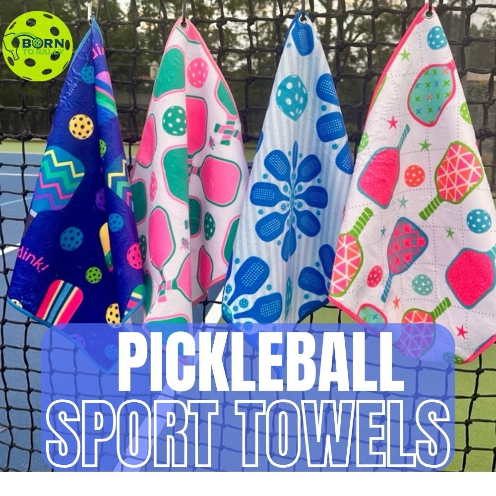 Pickleball sport towels in pickleball patterns