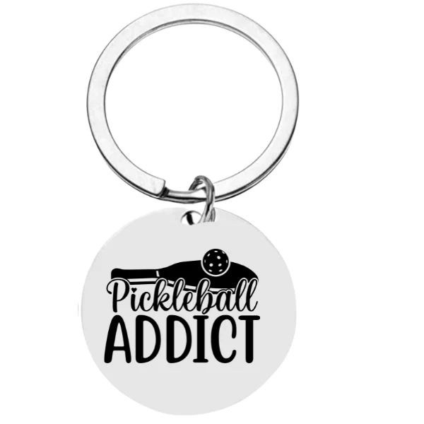 Pickleball keychain Pickleball Addict