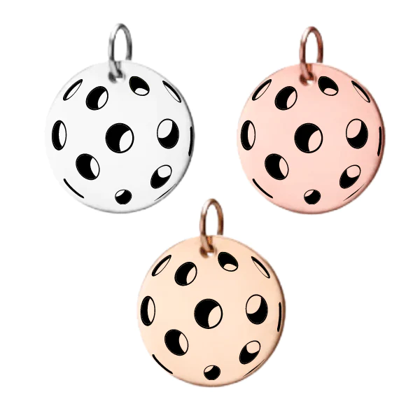 Pickleball Charms in Rose Gold, Silver and Gold by Born To Rally