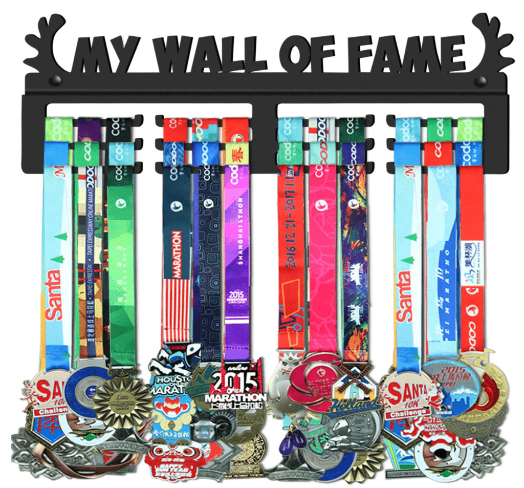 My Wall of Fame Pickleball Medal Holder in black