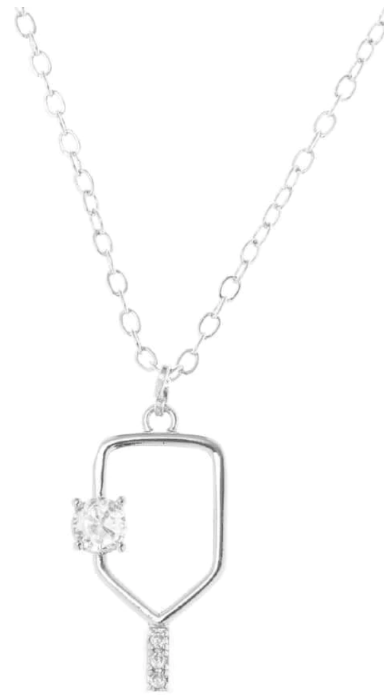 Serve and Sparkle Pickleball Necklace