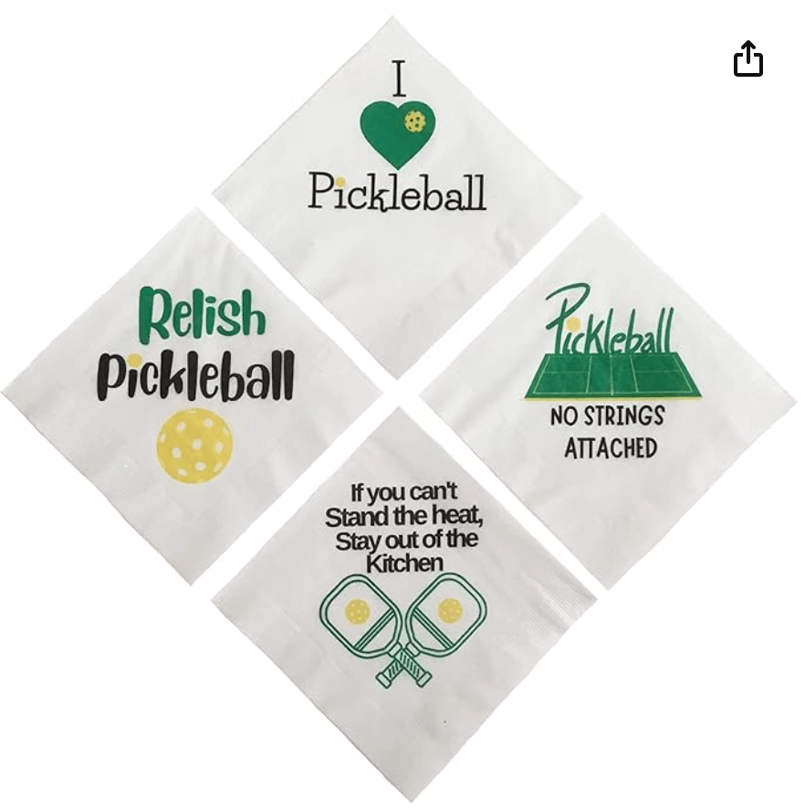 Pickleball cocktail napkins
