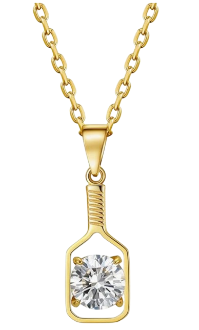 Bling Belle Diamond Solitaire Paddle Necklace