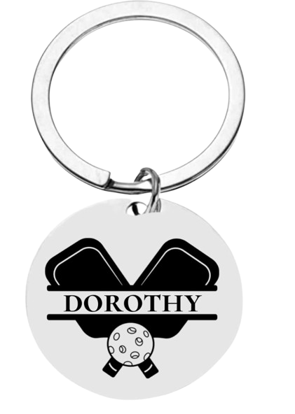 Pickleball Keychain, Personalized Pickleball Gift for Men and Women, Pickleyball Paddle Engraved Accessories