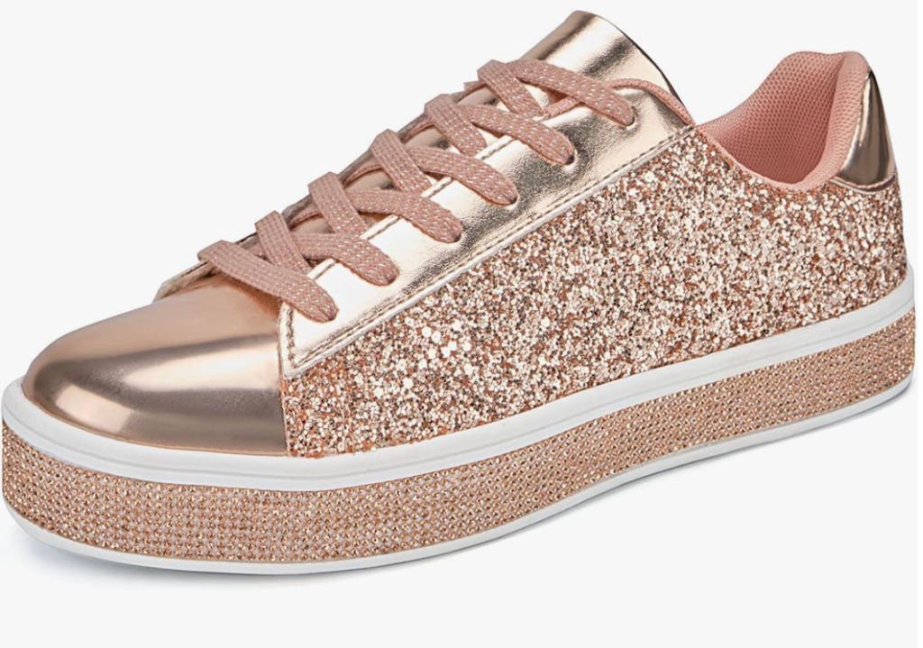 UUBaris Women's Glitter Sneaker