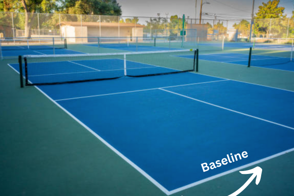 Baseline - Serving rules in pickleball