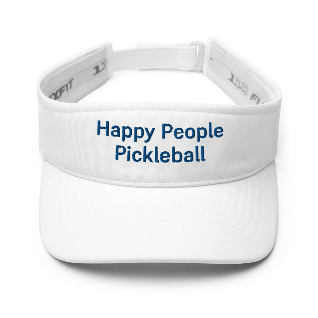 Pickelball Visor with Blue Embroidery