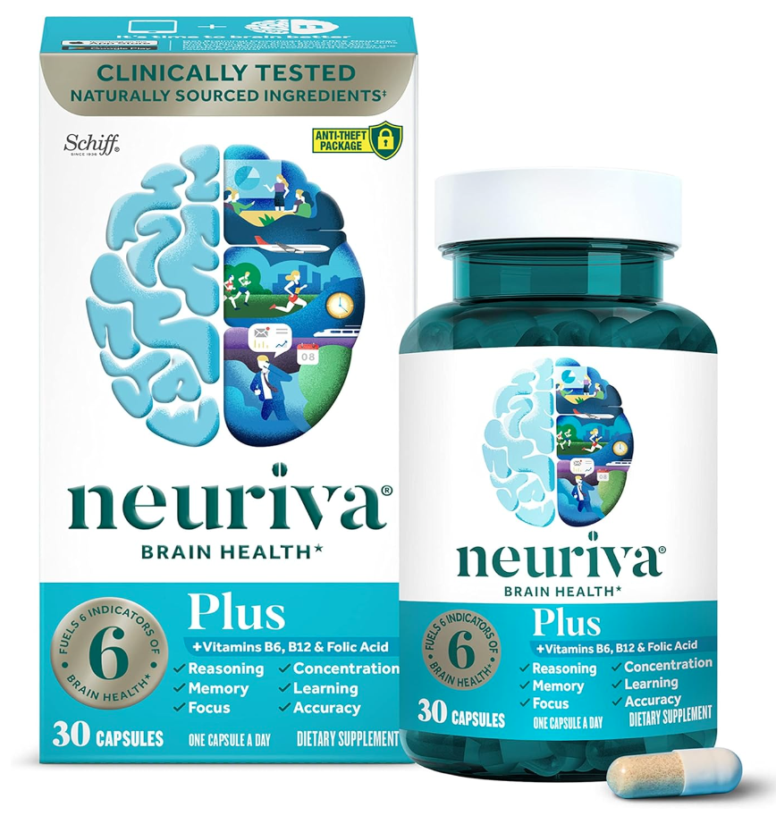 NEURIVA Plus Brain Supplement for Memory and Focus improve focus on the pickleball court