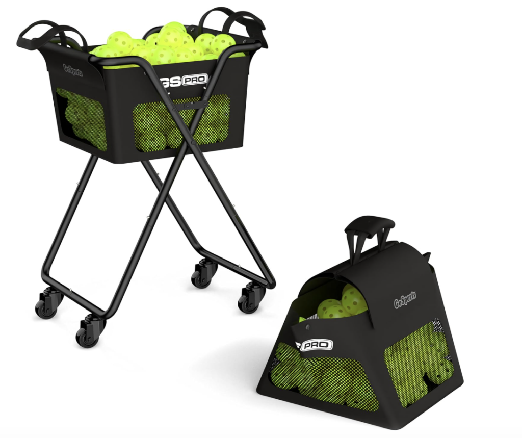 GoSports Pickleball Ball Caddy with wheels improve your DUPR