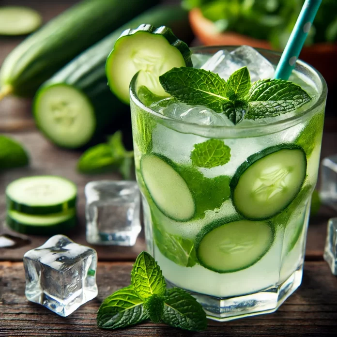 Cucumber Mint Cooler Mocktail Dry January