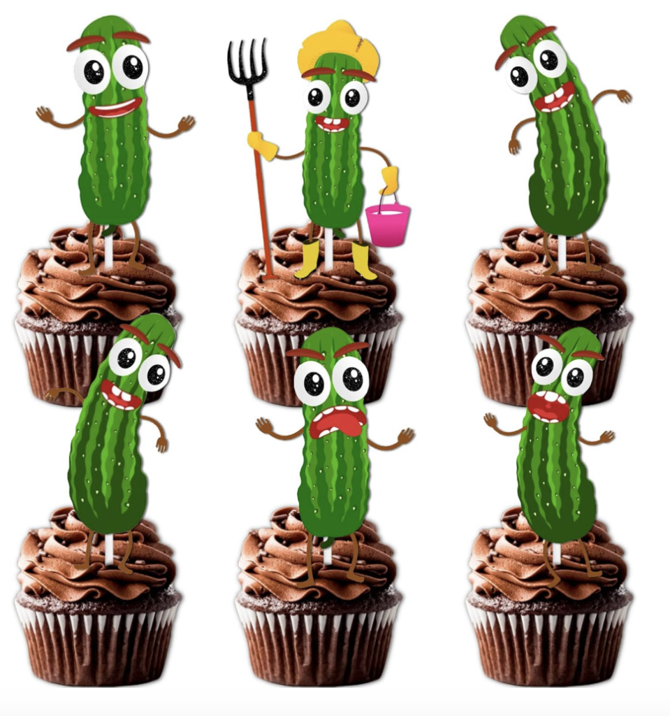 Pickleball Cupcake Toppers