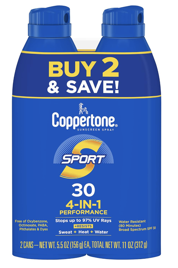 Coppertone Sport Sunscreen Spray SPF 30 pickleball life