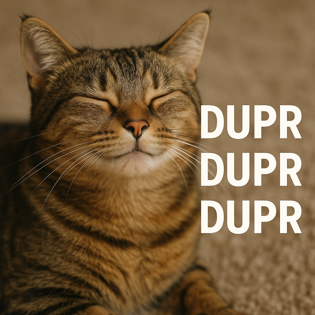 A cat Purring saying DUPR DUPR DUPR
