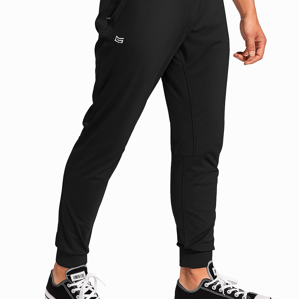 black joggers