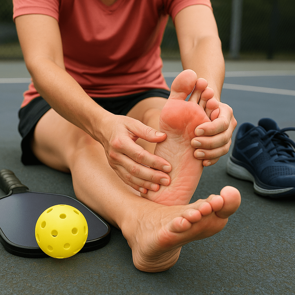 feet sore after pickleball