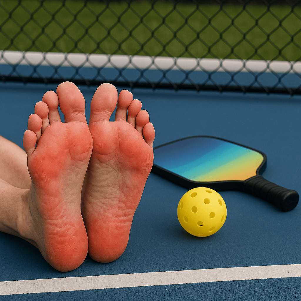 feet sore after pickleball