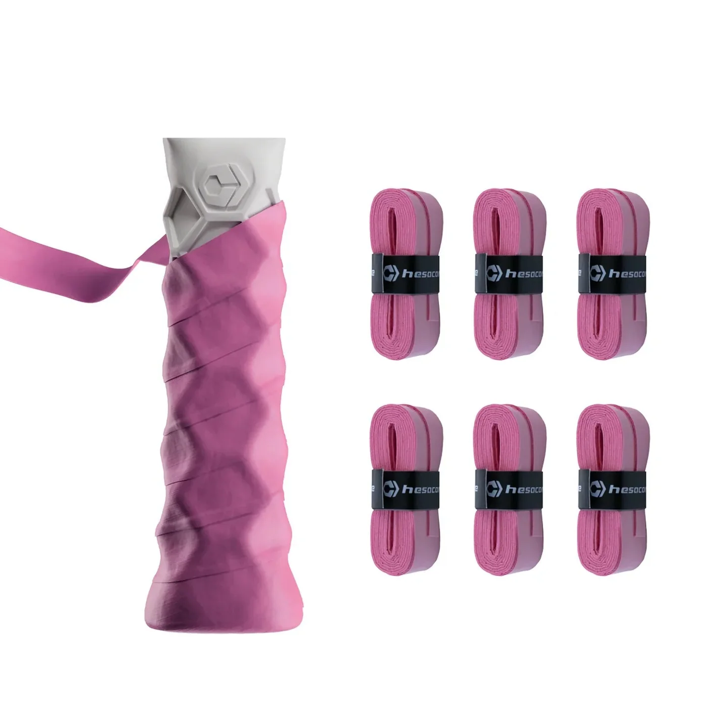 Hesacore Hesatac pickleball paddle overgrip in pink