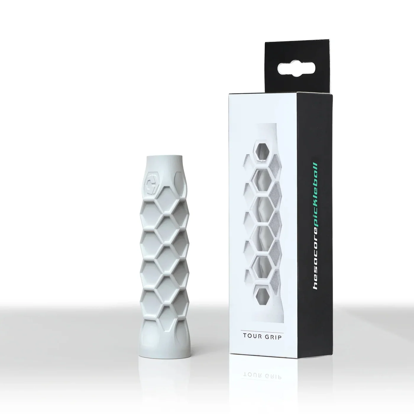Hesacore Original 5.25 regular-fit pickleball grip in white
